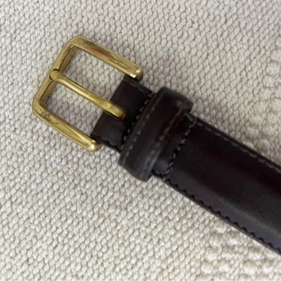 Coach Mocha Leather Belt Made in America Size 42 - Picture 4 of 11